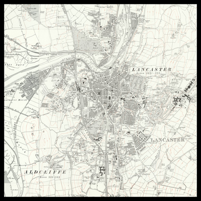 An old Ordnance Survey map of Lancaster