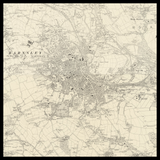 Personalised Old Map of Barnsley