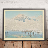 Mt. Fuji Mañana en el Lago Hirano, Yamanaka por Hasui Kawase 1935 