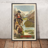 Pyrenäen-Reiseplakat: Cirque de Gavarnie von F. Hugo d’Alési, 1890 