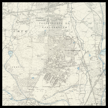 An old Ordnance Survey map of Farnborough