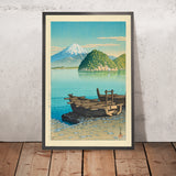 Morning at Mitohama Beach with Mt Fuji by Hasui Kawase 1935