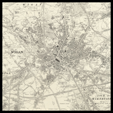 Mappa Antica Personalizzata di Wigan 