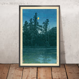 Sanpoji Pond in Shakujii by Hasui Kawase, 1935