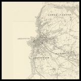 Carte ancienne personnalisée d'Aberystwyth 