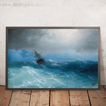 A framed image of Gathering Storm by Ivan Konstantinovich Aivazovsky, 1899