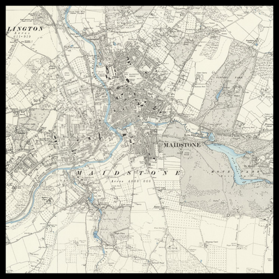 An old Ordnance Survey map of Maidstone