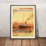 Istanbul Reiseplakat: Messageries Maritimes, Paris en Orient von Eugène d’Argence, 1909 