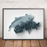 Schweiz Topografische 3D Reliefkarte 