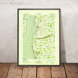 Old Map of Aurora, New York by USGS, 1943 – Cayuga Lake, Union Springs & Romulus