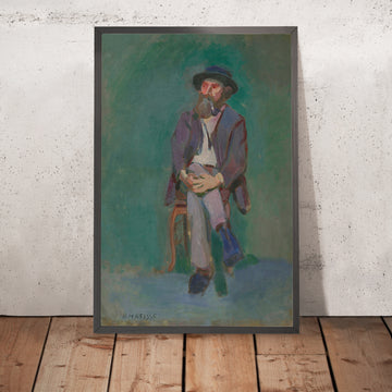 Ein gerahmtes Bild von Homme assis (Sitzender Mann) von Henri Matisse, 1900