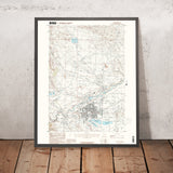 Map of Cody, Wyoming by USGS, 1987 – Shoshone River, Heart Mountain & Absaroka Mountains