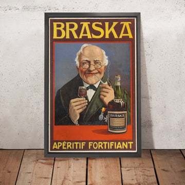 A framed image of Braska Vintage Aperitif Poster, 1920