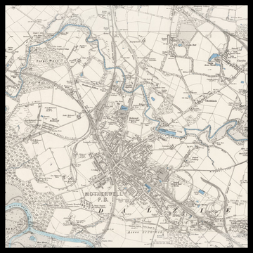 An old Ordnance Survey map of Motherwell