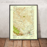 Old Map of Cody, Wyoming by USGS, 1951 – Yellowstone National Park, Shoshone River & Buffalo Bill Reservoir