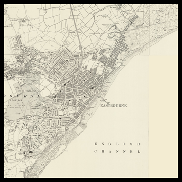 Una vecchia mappa Ordnance Survey di Eastbourne