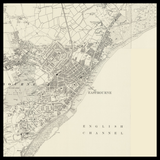 Carte ancienne personnalisée d'Eastbourne 