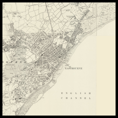 An old Ordnance Survey map of Eastbourne