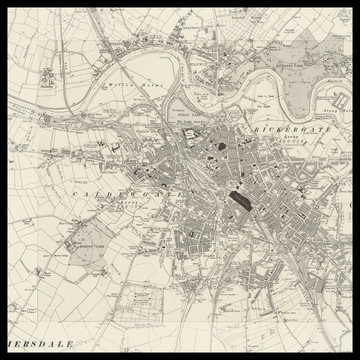 Eine alte Ordnance-Survey-Karte von Carlisle
