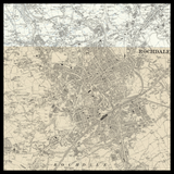 Personalised Old Map of Rochdale