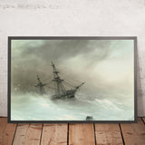 Ship in a Stormy Sea by Ivan Konstantinovich Aivazovsky, 1888