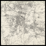 Mappa antica personalizzata di Stoke-on-Trent 