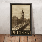 London Travel Poster: Houses of Parliament and Big Ben by Dixon Scott