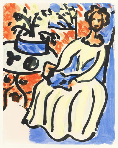 Marie-José en robe jaune (Marie-José in a Yellow Dress) by Henri Matisse, 1950