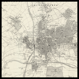 Carte ancienne personnalisée de Northampton 
