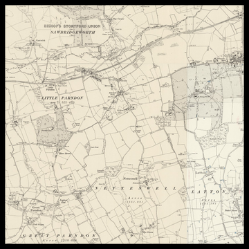 Eine alte Ordnance-Survey-Karte von Harlow