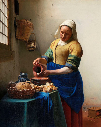 Die Magd mit Milchkrug von Johannes Vermeer, 1660