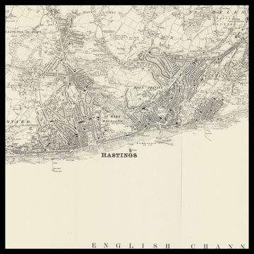 An old Ordnance Survey map of Hastings
