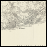 Carte ancienne personnalisée de Hastings 