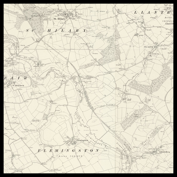 An old Ordnance Survey map of Llantwit Major