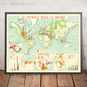 Mappa del mondo in francese antico dell&