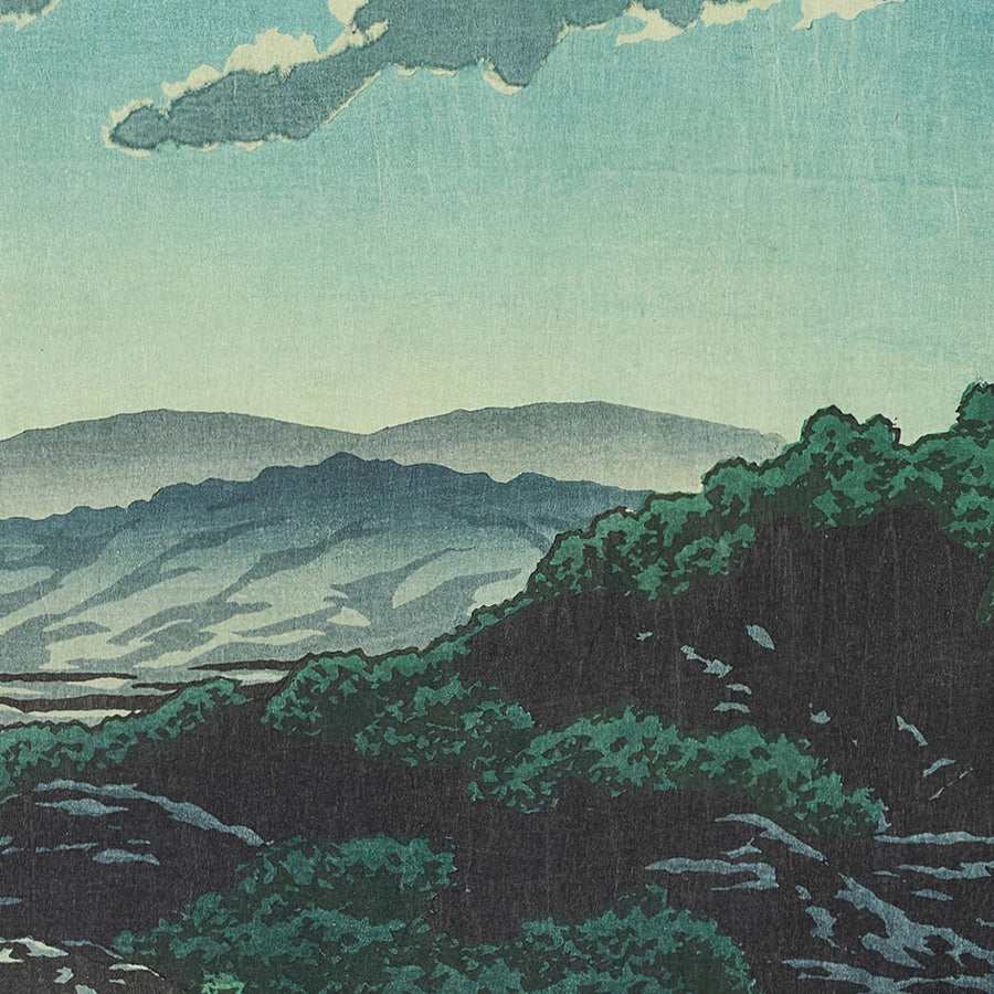 Karikachi Mountain Pass by Hasui Kawase 1935