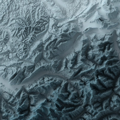 Switzerland Topographic 3D Relief Map