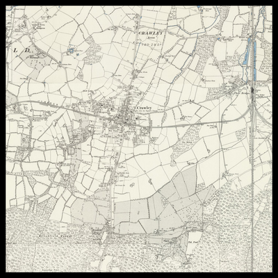 An old Ordnance Survey map of Crawley