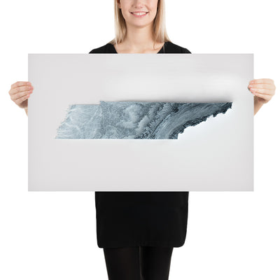 Tennessee Topographic 3D Relief Map