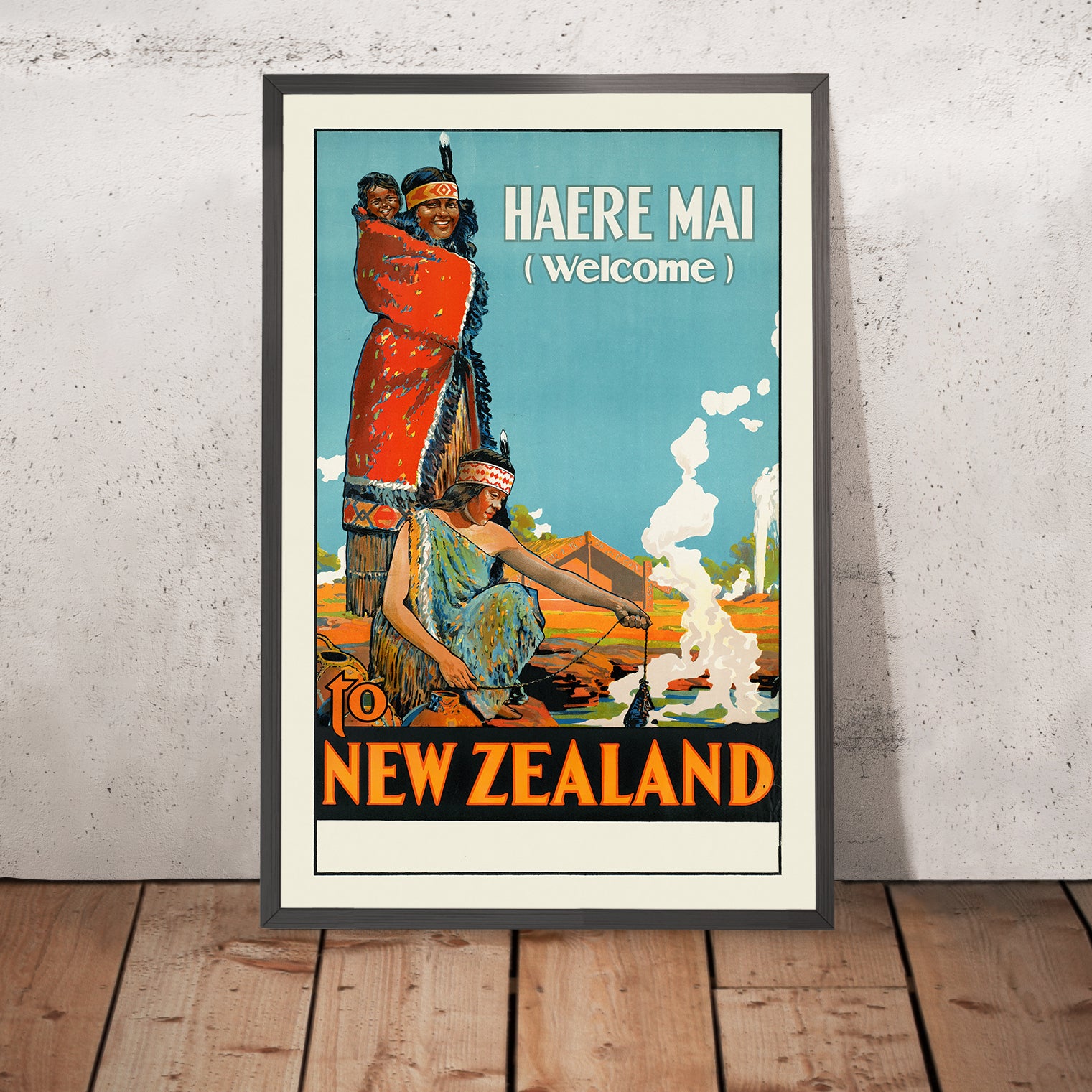 New Zealand Travel Poster: Haere Mai – The Unique Maps Co.