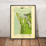Old Map of Astoria, Oregon by USGS, 1919 – Columbia River, Youngs Bay & Fort Stevens