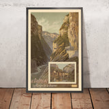 Dauphiné Reiseplakat: Les Gorges de la Bourne von F. Hugo d’Alési, 1898 