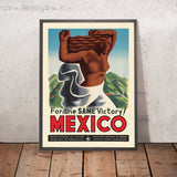Poster di viaggio del Messico: Per la stessa vittoria! 