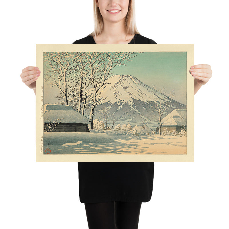 Mont Fuji après la neige à Oshiono par Hasui Kawase, 1935 
