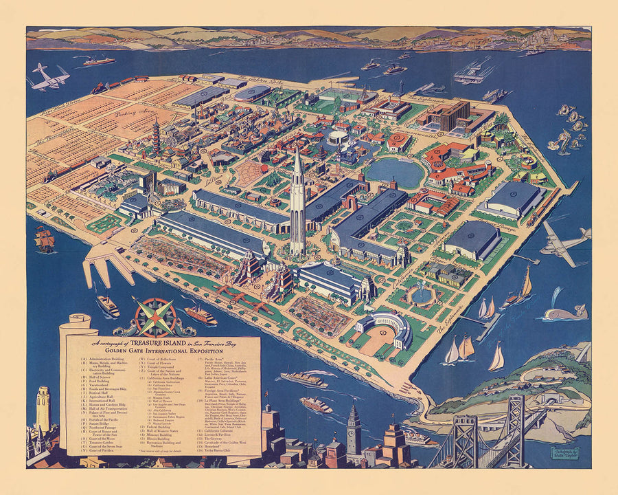 Mappa antica di Treasure Island e l&