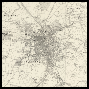 An old Ordnance Survey map of Macclesfield