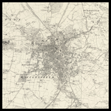 Carte ancienne personnalisée de Macclesfield 