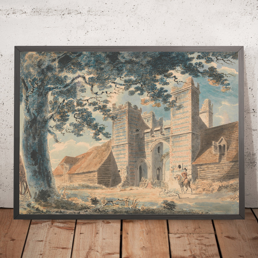 A framed image of Dent de Lion, Margate by Turner, 1791