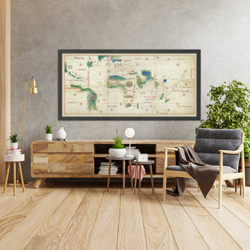 Il Planisfero Cantino, 1502: Antica mappa portoghese dei mondi antichi e nuovi 