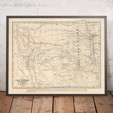 Old Map Indian Territory in Texas & New Mexico by Gregg, 1844: US-Mexico Border, Rio Grande, San Antonio, El Paso, New Mexico